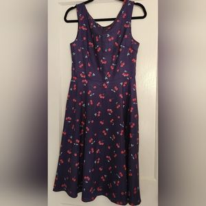 Navy Cherry Dress